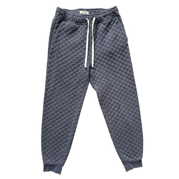 Madewell (Re)Sourced Quilted Hoodie & Jogger Set Sunfaded Indigo Size Small - Picture 7 of 12